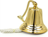 Brass US Navy Ship Bell - Nautical Replica Bell Door Bell Decorative Wall Mounted Bracket